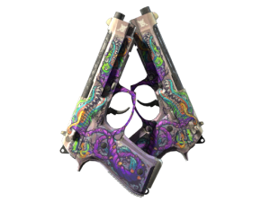 StatTrak™ Dual Berettas | Flora Carnivora (Well-Worn)